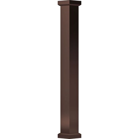 Ekena Millwork 6" x 9' Endura-Aluminum Empire Style Column, Square Shaft (For Post Wrap Installation) Non-Tapered EA0609INPSBEMEM